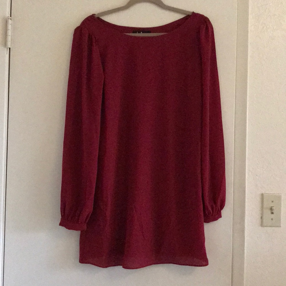 Red shift dress